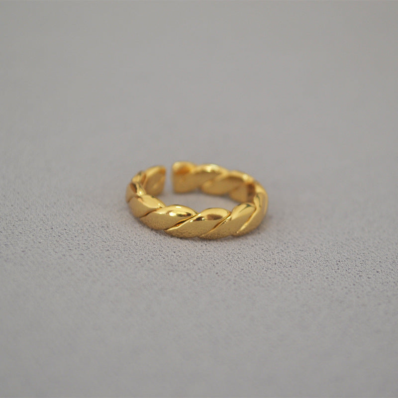 Sola twisted open band ring