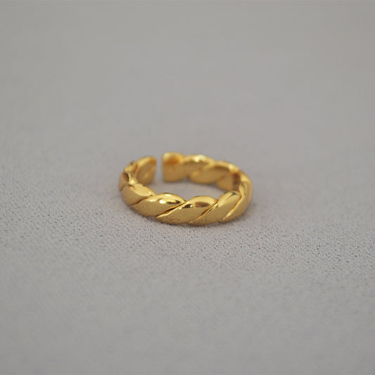 Sola twisted open band ring