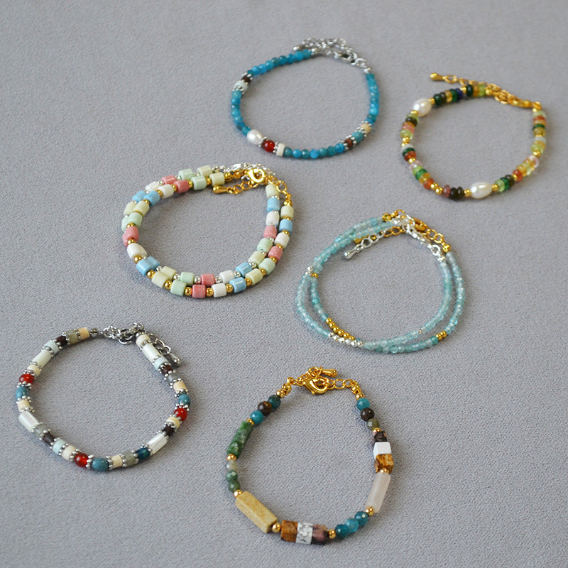 Nara natural stone beaded bracelet