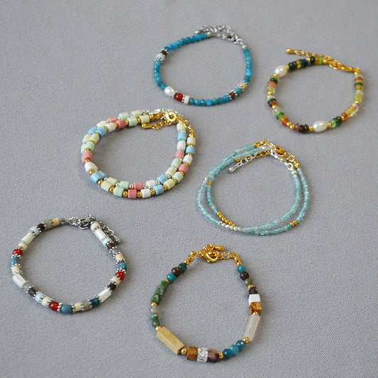Nara natural stone beaded bracelet
