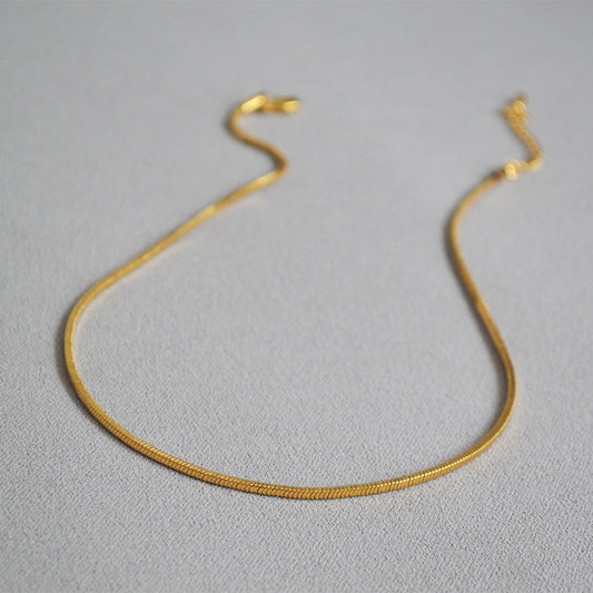 Sola square snake chain necklace