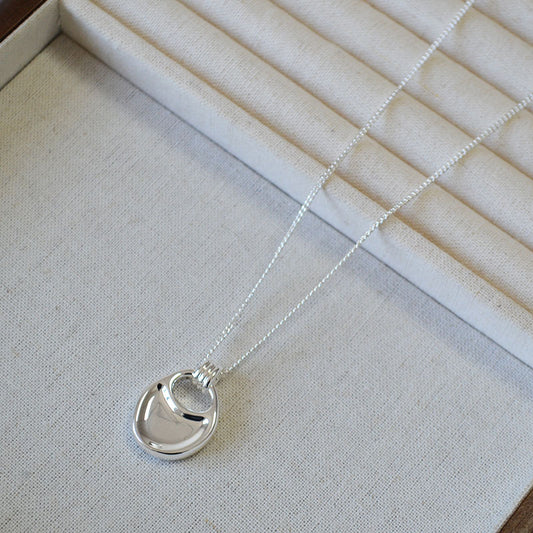 Mira silver-plated pendant necklace
