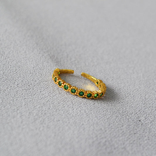 Luna zirconia open band ring