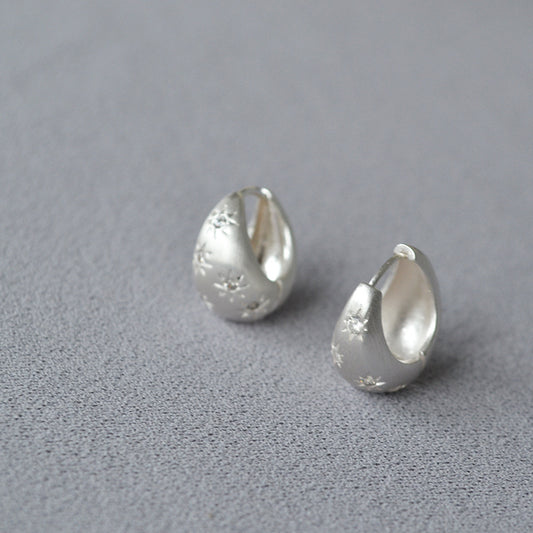 Seren star zirconia stud earrings