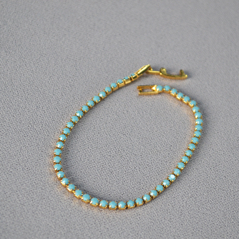 Thea turquoise stone clasp bracelet